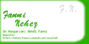 fanni nehez business card