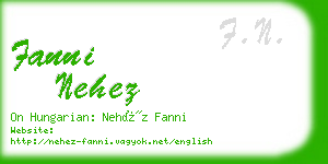 fanni nehez business card